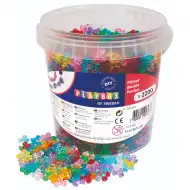 PlayBox: Sada farebných a priehľadných plastových korálok, 2200 kusov