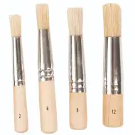 PlayBox: Sada štyroch štetcov s krátkymi diviačími štetinami