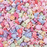 PlayBox: Sada zmiešaných perál v pastelových farbách, 550 kusov