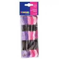 PlayBox: Súprava na vyšívanie, 6 kusov, ružovo-fialová