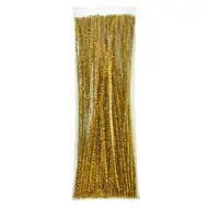 PlayBox: Zlaté chenillové vlákna 100 ks 6mm