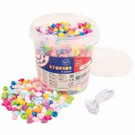 PlayBox: farebné variteľné korálky vo vedre 1200ks