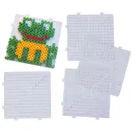 Playbox: Sada podložiek na zažehľovacie korálky XL – 5 kusov, štvorcové, prepojiteľné
