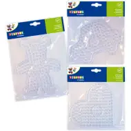 Playbox: XL sada podložiek na zažehľovacie korálky – 3 kusy (medveď, srdce, auto)