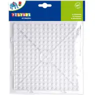 Playbox: XL zažehlovacia korálková podložka – 1 kus, štvorcový tvar, prepojiteľná