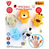 Playgo: Sada 5 prstových bábok - Safari zvieratá