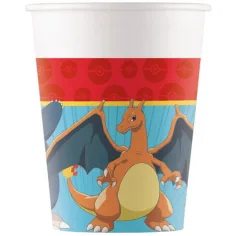 Pokémon papierové poháre, sada 8 kusov, 200 ml