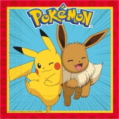Pokémon sada papierových servítok - dvojvrstvové, 33 x 33 cm, 20 ks