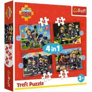 Požiarnik Sam 4 v 1 12-15-20-24 kusový puzzle - Trefl