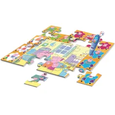 Prasiatko Peppa interaktívne 24-dielne podlahové puzzle - Clementoni obrázok 2