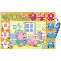 Prasiatko Peppa interaktívne 24-dielne podlahové puzzle - Clementoni obrázok 3