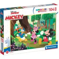 Puzzle Mickey Mouse a priatelia v lese, 104-dielna maxi supercolor - Clementoni