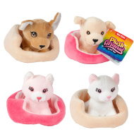 Roztomilé plyšové zvieratká s pelíškom v rôznych prevedeniach 1 ks