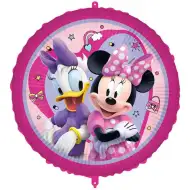 Ružový fóliový balón s motívom Minnie Mouse a Daisy, 46 cm