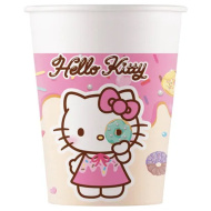 Sada 8 papierových pohárov Hello Kitty a Kuromi, 200 ml