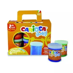 Sada detských prstových farieb, rôzne farby, 6×80 ml – Carioca