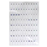 Sada listov s výrezmi písmen, 2 hárky