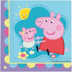 Sada papierových servítok Prasiatko Peppa - 2-vrstvové, 33 x 33 cm, 20 ks