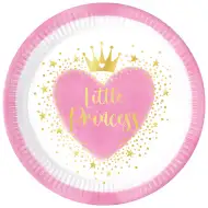 Sada papierových tanierov Little Princess 8 ks, 23 cm