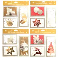 Sada vianočných 3D pohľadníc s obálkou, 3 kusy v rôznych variantoch.