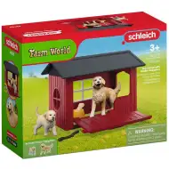 Schleich Farm World – Psia búda so zlatými retrievrami hracia súprava (42722)