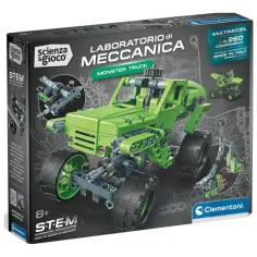 Science & Play: Mechanická dielňa - Stavebnica monster trucku - Clementoni