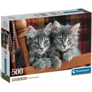 Sivé mačky 500-dielne HQC kompaktné puzzle - Clementoni