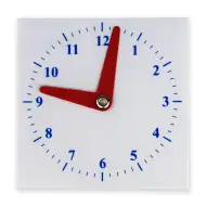 Školské plastové hodiny 10x10 cm