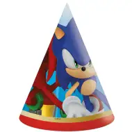 Sonic párty klobúk 6 ks sada