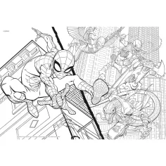 Spider-Man 2 v 1, 108-dielne puzzle a omaľovánka 50x35 cm – Lisciani obrázok 2