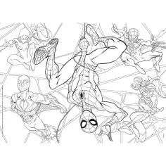 Spider-Man 2 v 1, 60-dielne puzzle a omaľovánka 35x25 cm - Lisciani obrázok 2