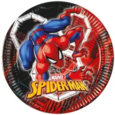 Spider-Man papierové taniere, sada 8 ks, 20 cm