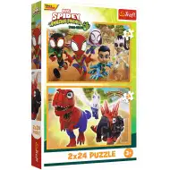 Spidey a dinosaury 2x24 ks puzzle - Trefl