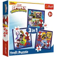 Spidey a jeho priatelia 3 v 1 20-36-50 dielikov puzzle - Trefl