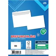 Spirit: Biela obálka B6 17,6x12,6cm balenie 100 ks