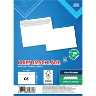 Spirit: Biela obálka C6 11,4x16,2cm balenie 100 ks