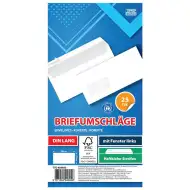 Spirit: Biela obálka s ľavým okienkom LA/4 11x23cm balenie 25 ks