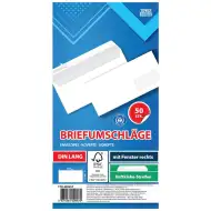 Spirit: Biela obálka s pravým oknom LA/4 11x23cm balenie 50 ks