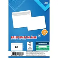 Spirit: Biele obálky B5 25x17cm balenie 25 ks