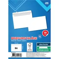 Spirit: Biele obálky B6 17,6x12,6cm balenie 50 ks