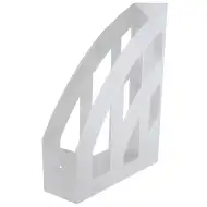 Spirit: Biely priehľadný stojan na dokumenty 7,5x31,5x24,5 cm