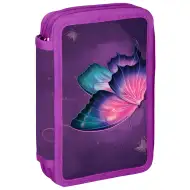 Spirit: Butterfly dvojposchodový plnený peračník s motýľmi, 28 ks, 13x6x19,5 cm