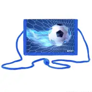Spirit: Futbalová peňaženka modrá na suchý zips 12,5x8,5cm