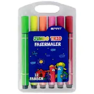 Spirit: Jumbo Trio hrubé trojuholníkové fixky, sada 12 ks