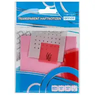 Spirit: Priehľadné ružové samolepiace záložky 75x75mm