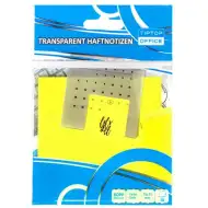 Spirit: Priehľadné žlté samolepiace bočné označenie 75x75mm