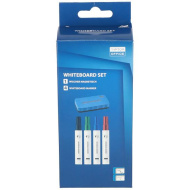 Spirit: Sada 4+1 popisovačov na bielu tabuľu so stierkou.