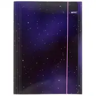 Spirit: Soft Purple hviezdny vesmírny gumičkový obal A/4