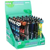 Spirit: Športové gumovateľné gélové pero s figúrkovou dekoráciou v rôznych variantoch 1 ks