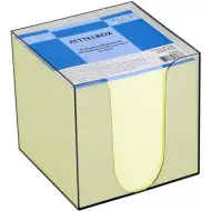 Spirit: Žltý poznámkový blok v priehľadnom obale, 900 listov, 9x9x9 cm